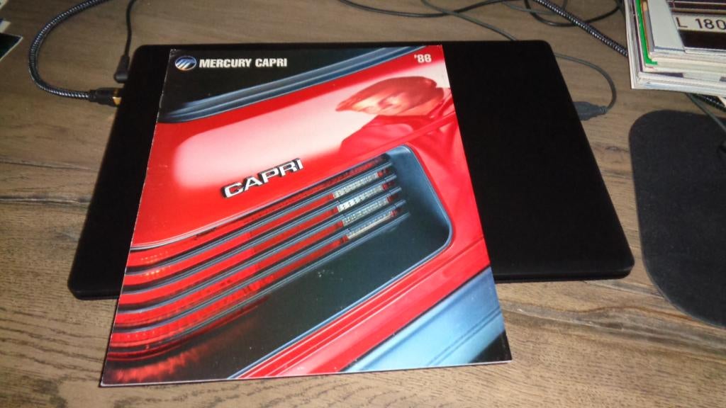 USA Folder MERCURY CAPRI  1986, Verzenden, Zo goed als nieuw, Overige merken