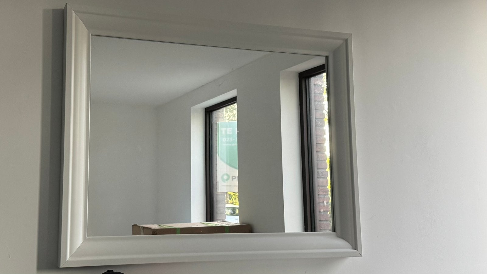 Witte ikea spiegel, Ophalen, Minder dan 50 cm, Zo goed als nieuw, Minder dan 100 cm