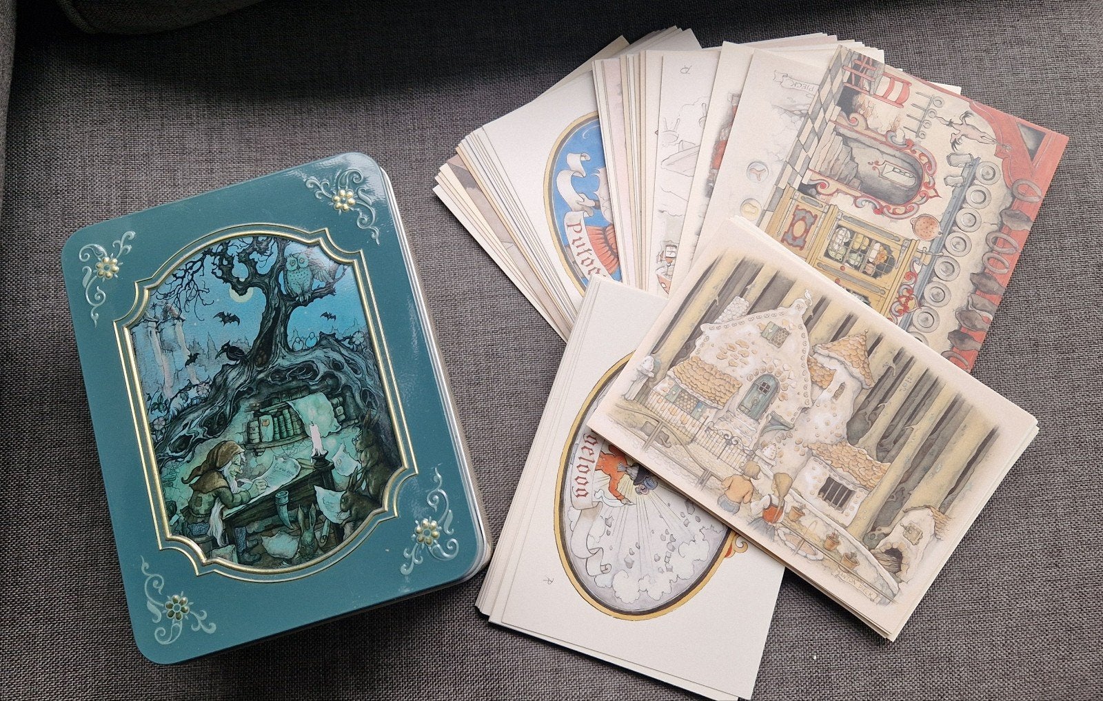 Efteling Anton Pieck trommel met 50 postkaarten, Ophalen of Verzenden, Nieuw, Overige typen