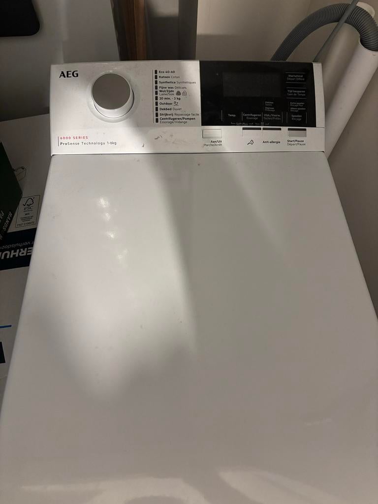 AEG Bovenlader Wasmachine 7kg ProSense Technology, Ophalen, 6 tot 8 kg, Minder dan 1200 toeren, Bovenlader