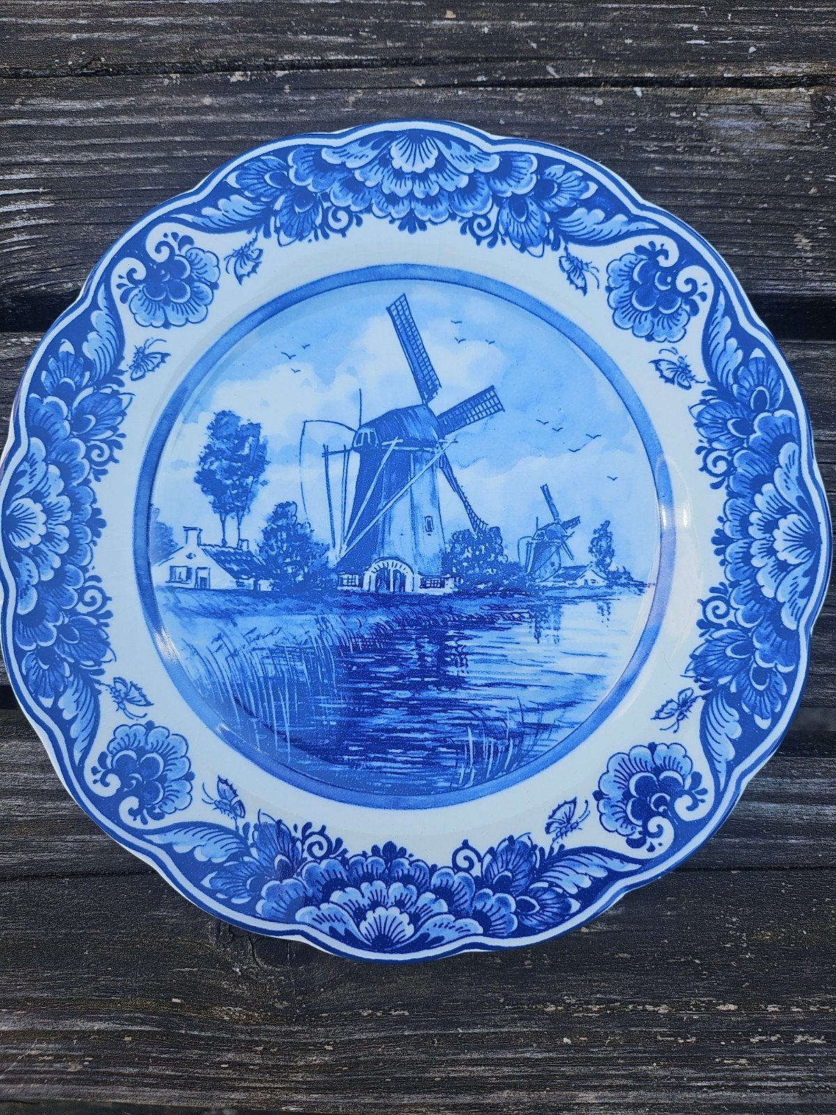 Delfts Blauw Handgeschilderd Bordje - Agro - 19cm, Ophalen of Verzenden