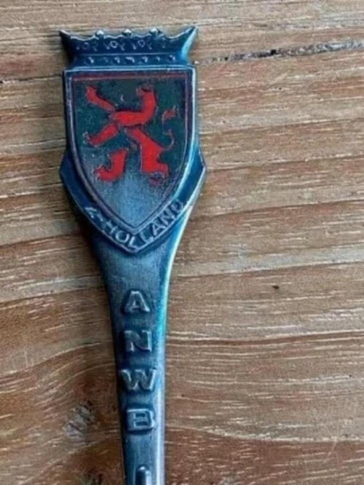 Verzilverd lepeltje ANWB Zuid-Holland, Ophalen of Verzenden