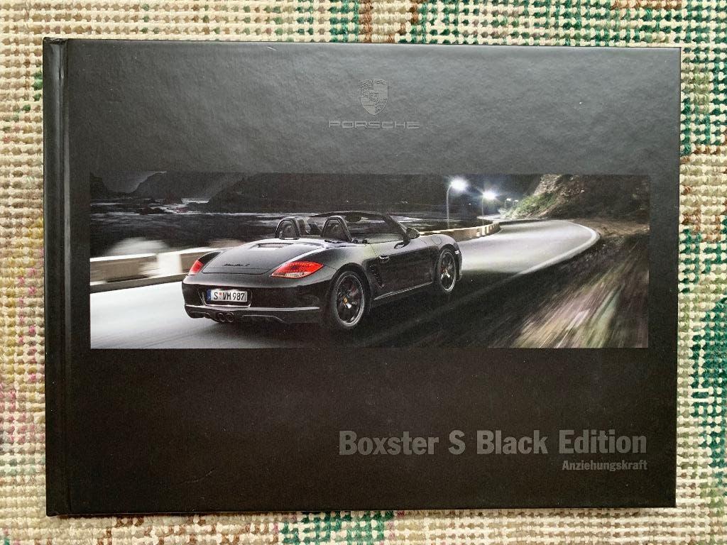 Brochure Porsche Boxster S Black Edition 987 2010 nieuw!, Porsche, Nieuw, Ophalen of Verzenden, Porsche