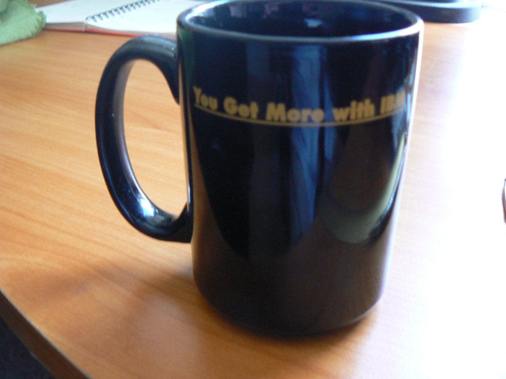 beker, aardewerk, IBM, Ophalen, Gebruikt