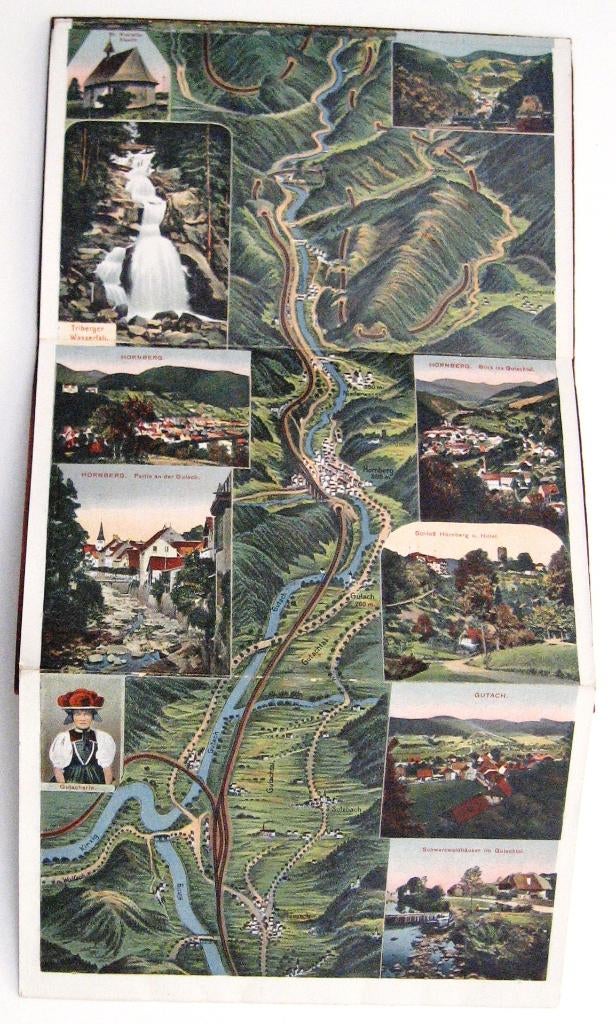 Panorama der Badischen Schwarzwaldbahn [c1900] Spoorlijn, Antiek en Kunst, Antiek | Boeken en Bijbels, Ophalen of Verzenden