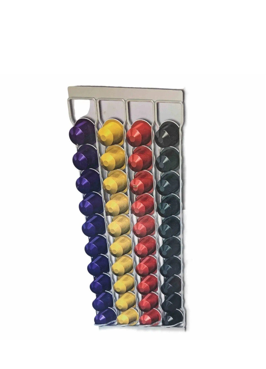 Wandhouder voor Nespresso-capsules - Zilverkleurig Metaal, Overige typen, Zilver, Ophalen of Verzenden, Zo goed als nieuw