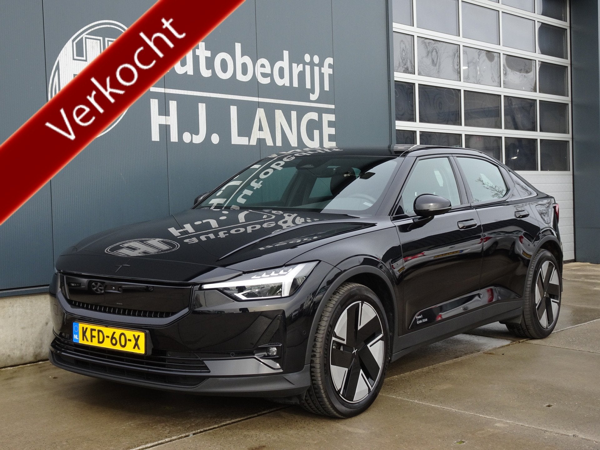 Polestar 2 Long Range Dual Motor 82 kWh SOH96% (bj 2024), Auto's, Automaat, Stof, Gebruikt, Zwart