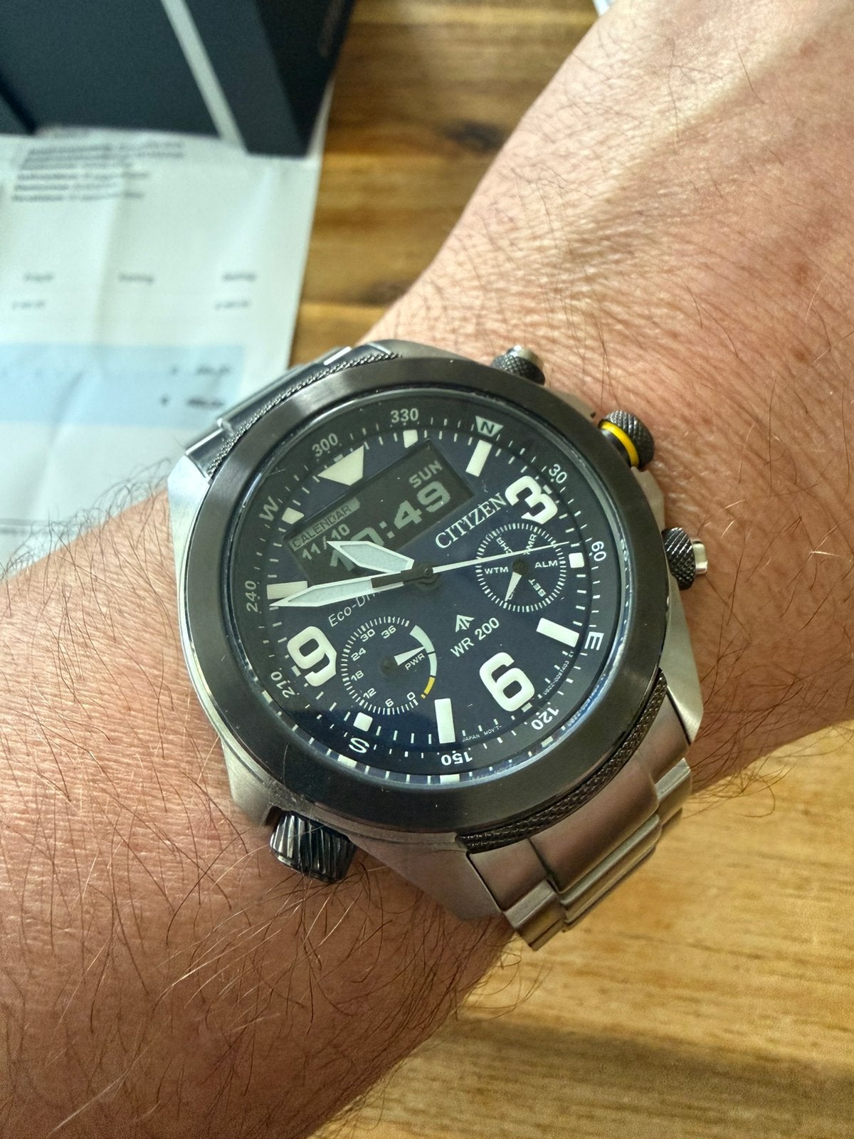 Citizen Promaster Land JV1006-51L, Ophalen of Verzenden, Zo goed als nieuw, Blauw
