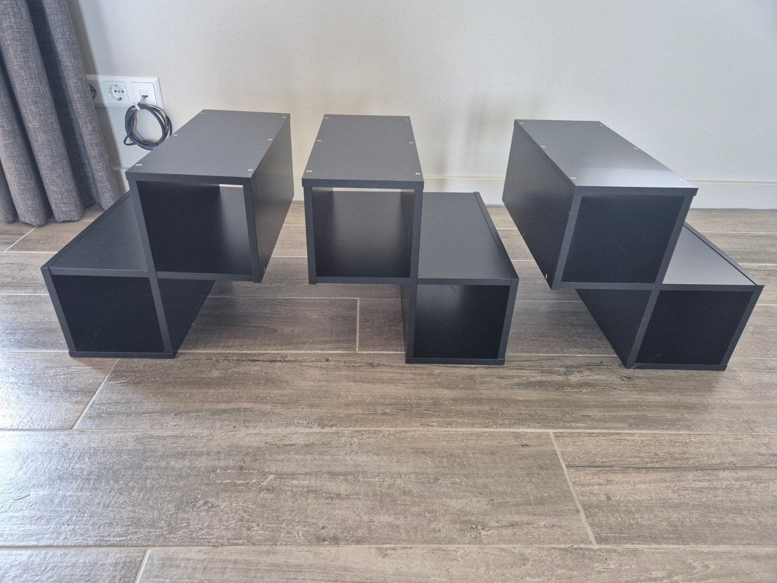 Ikea Kallax inzet zwart - 3 stuks, Huis en Inrichting, Ophalen, Zo goed als nieuw