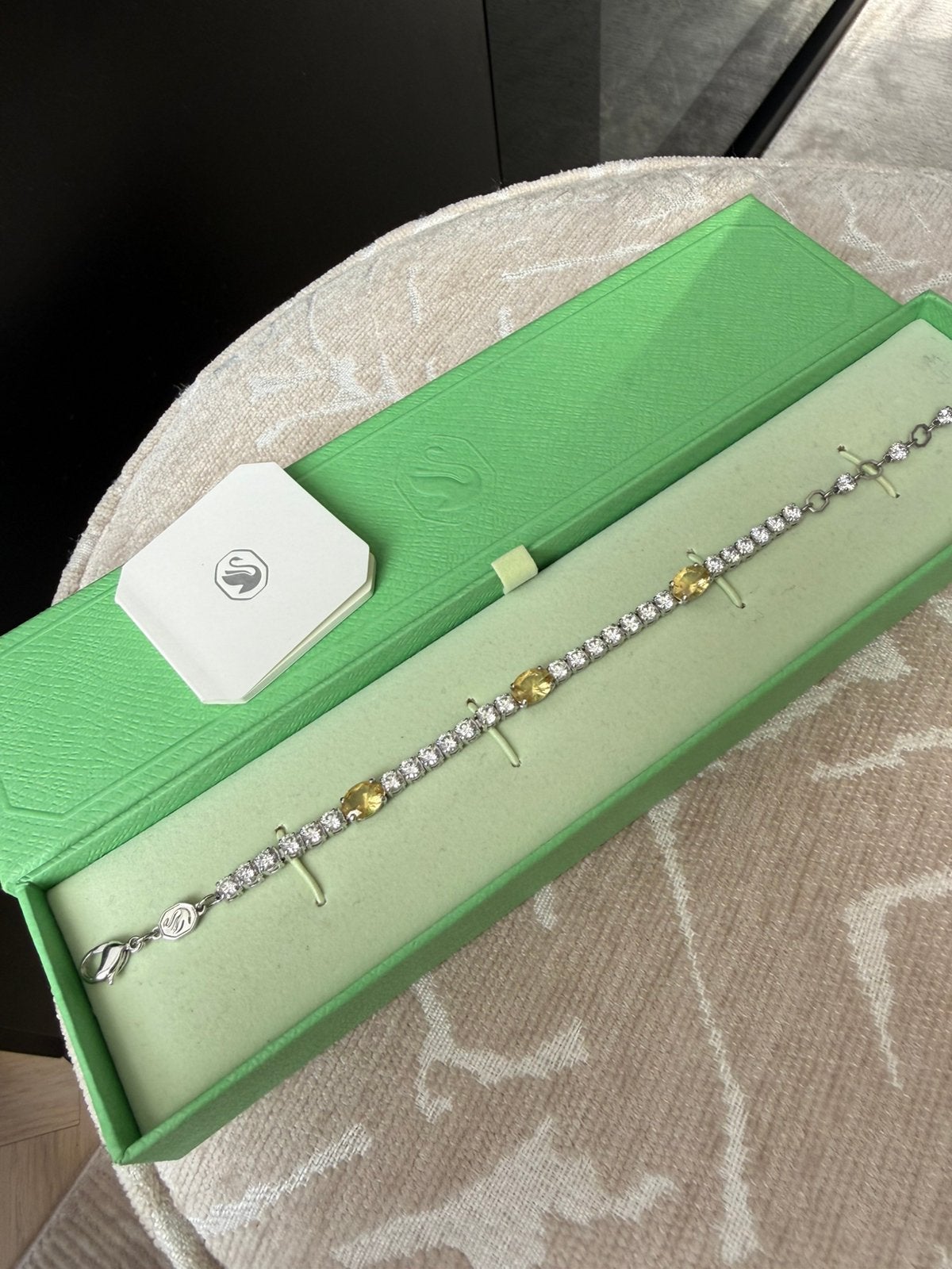 Swarovski armband, Ophalen of Verzenden, Zo goed als nieuw, Zilver