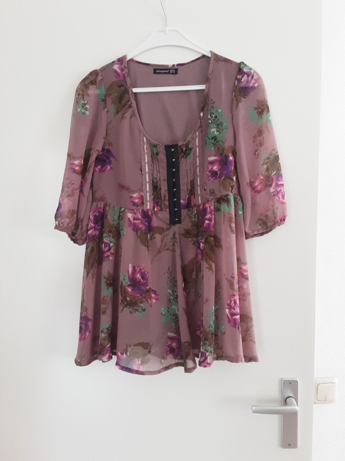 Oudroze damesblouse met 3/4 mouw maat 36, Kleding | Dames, Blouses en Tunieken, Atmosphere, Ophalen of Verzenden, Zo goed als nieuw