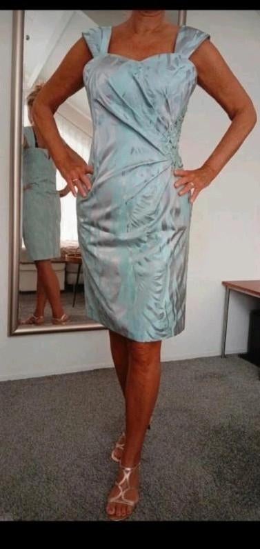 Elegante cocktailjurk maat 42, Kleding | Dames, Jurken, Blauw, Maat 42/44 (L), Ophalen of Verzenden, Zo goed als nieuw