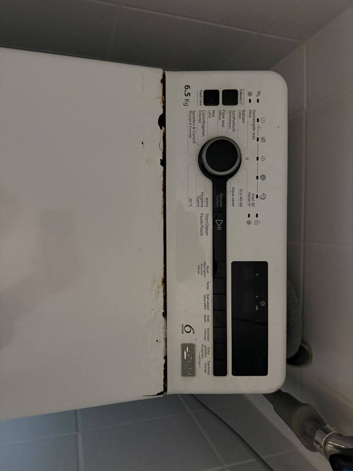 Bovenlader wasmachine 6.5 kg - Werkt perfect!, Witgoed en Apparatuur, 6 tot 8 kg, Ophalen of Verzenden, Gebruikt, Bovenlader