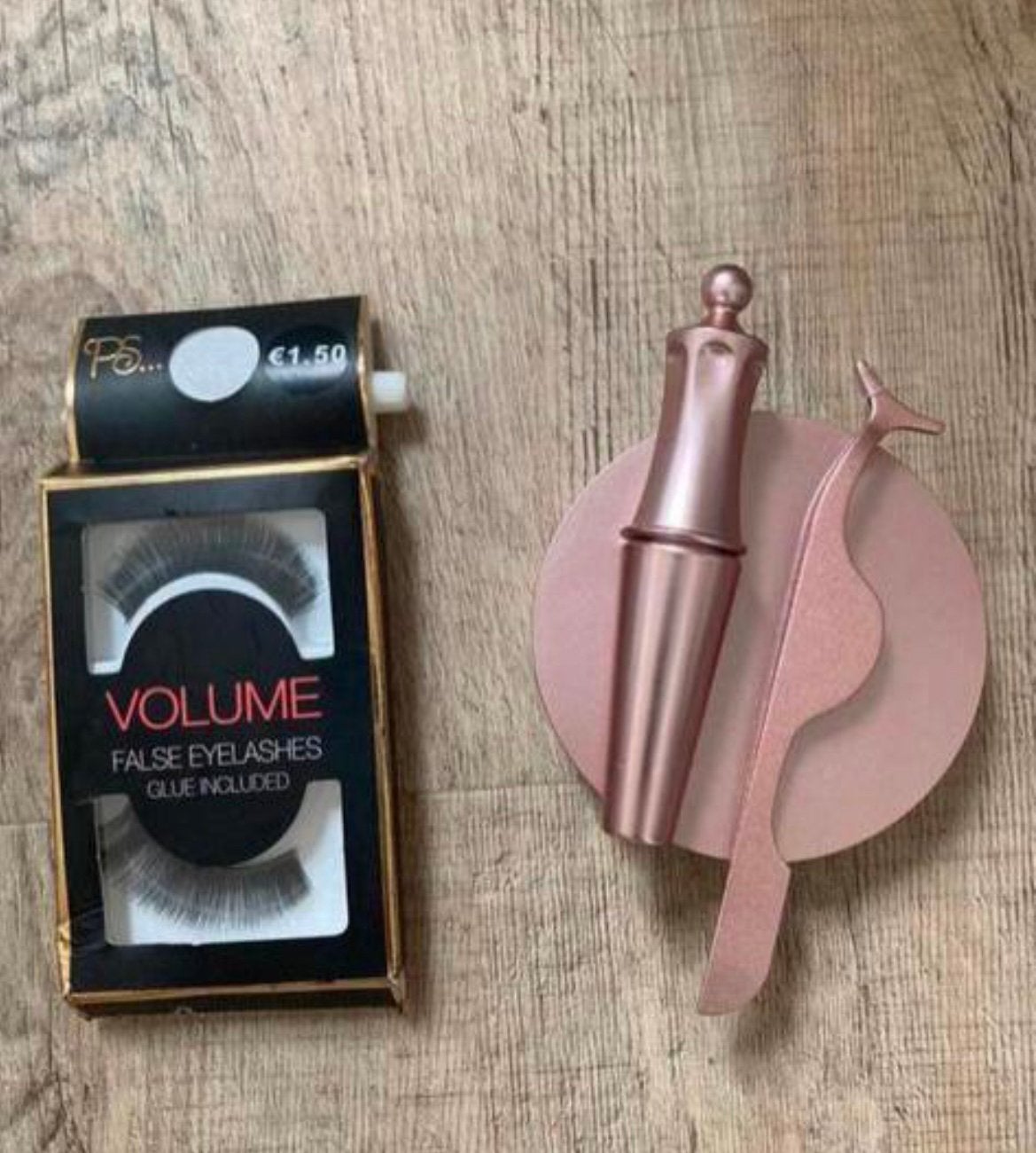 Magnetische wimperset (+ gratis lijm wimperset erbij), Ophalen of Verzenden, Zo goed als nieuw, Zwart, Ogen