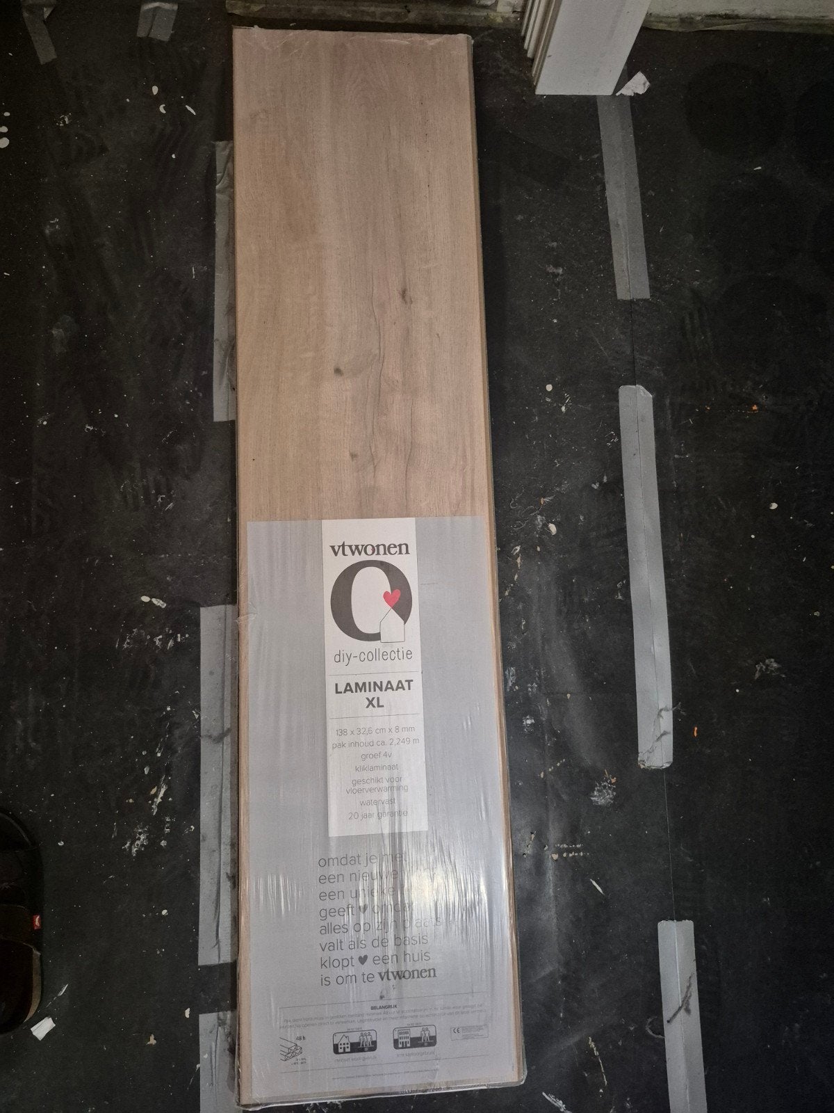 4,5 pak (ruim 10m2) Vt wonen laminaat XL Board - Nieuw in  v, Ophalen, 30 cm of meer, 50 tot 150 cm, Nieuw