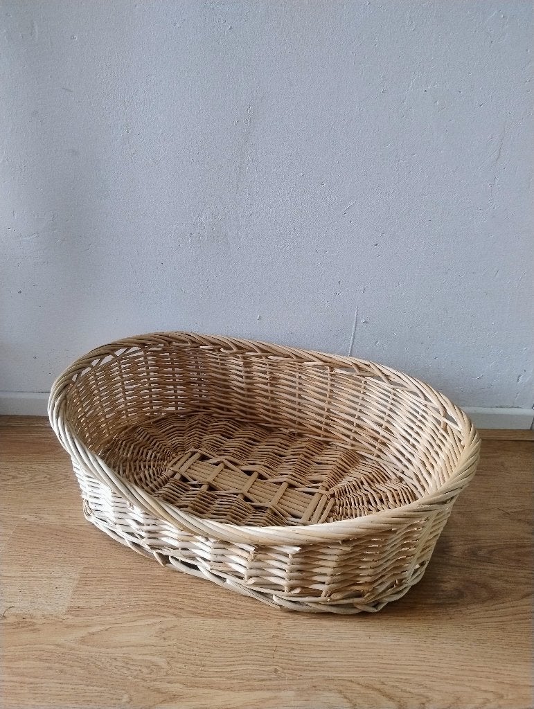 Rotan mandje voor kleine hond of kat, Ophalen, Nieuw, Riet