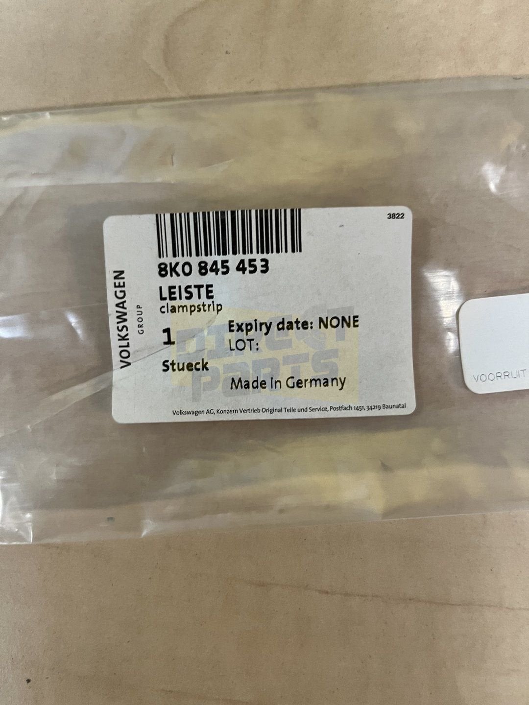 Audi A4 (12/07-11/15)  Voorruit Klemlijst links Origineel! 1, -, -, Nieuw, -