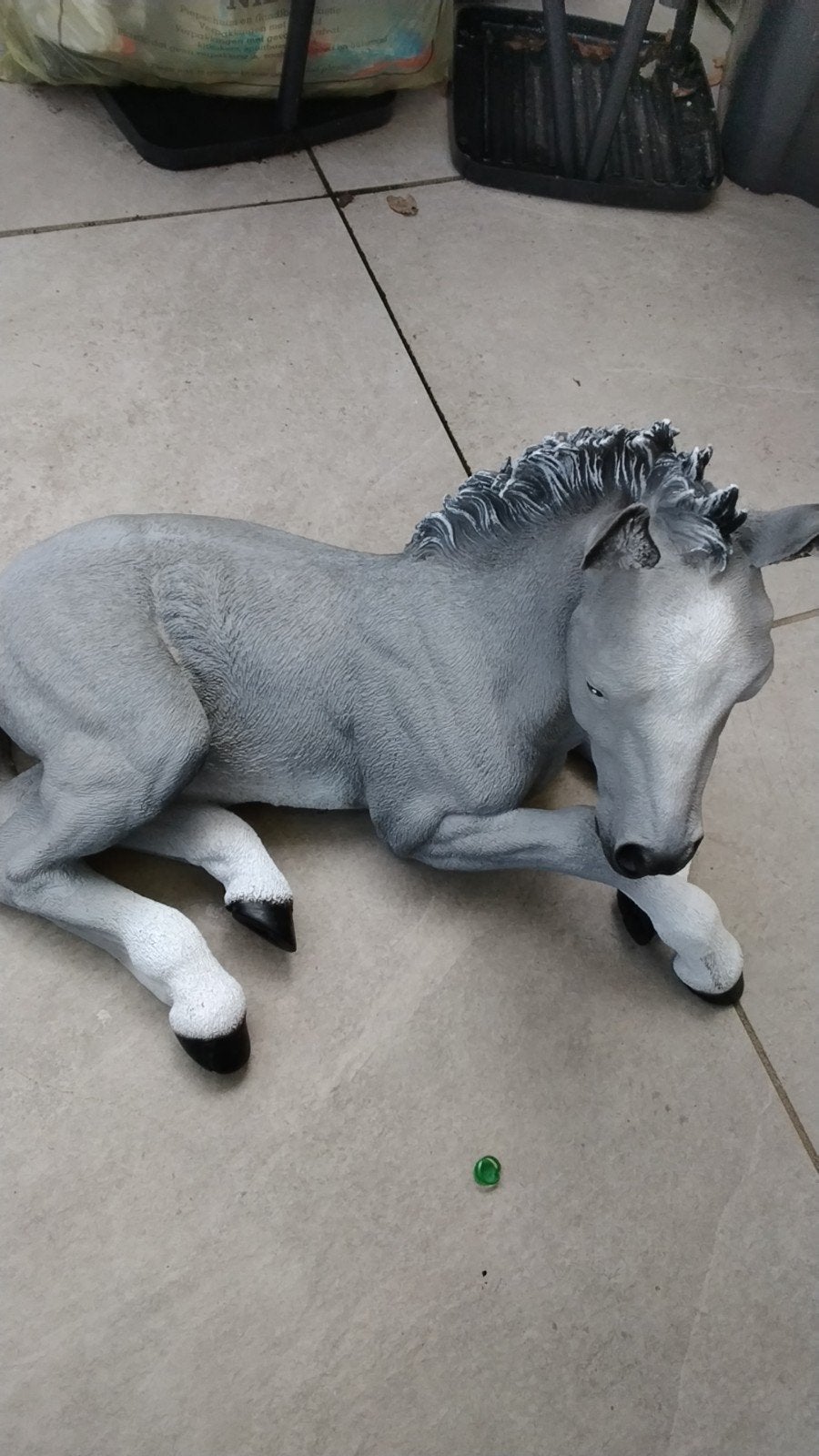 beeld paard, Ophalen of Verzenden, Zo goed als nieuw, Kunststof, Dierenbeeld