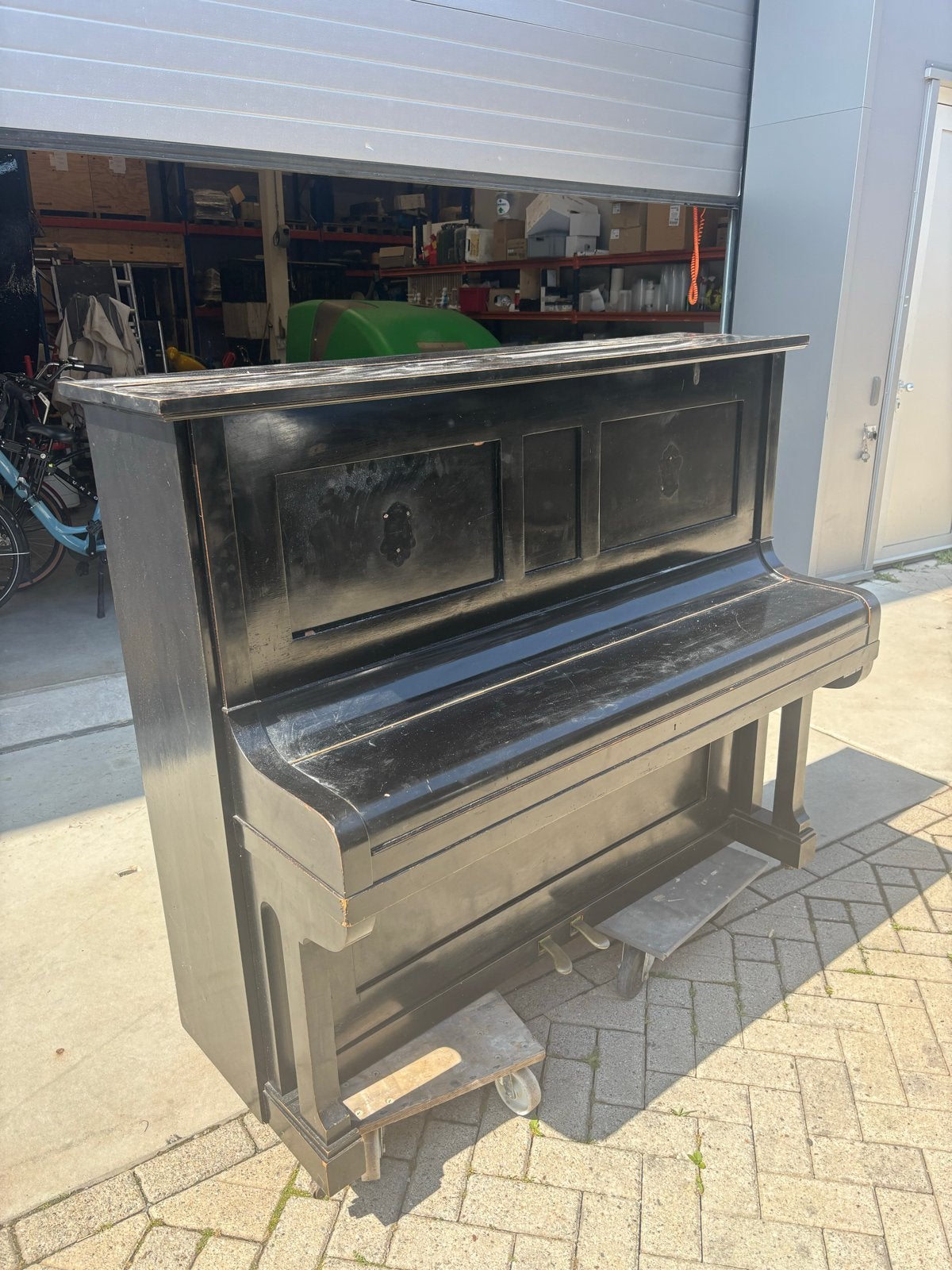 Moser Piano - Zwart, opknapper, Muziek en Instrumenten, Piano's, Ophalen, Gebruikt, Zwart, Piano