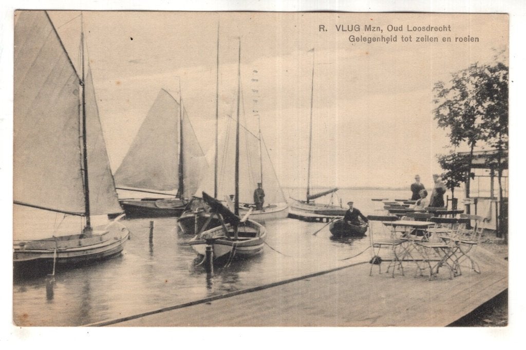 Loosdrecht R. Vlug  Terras met verhuur 1916, Verzenden, Voor 1920, Gelopen, Utrecht