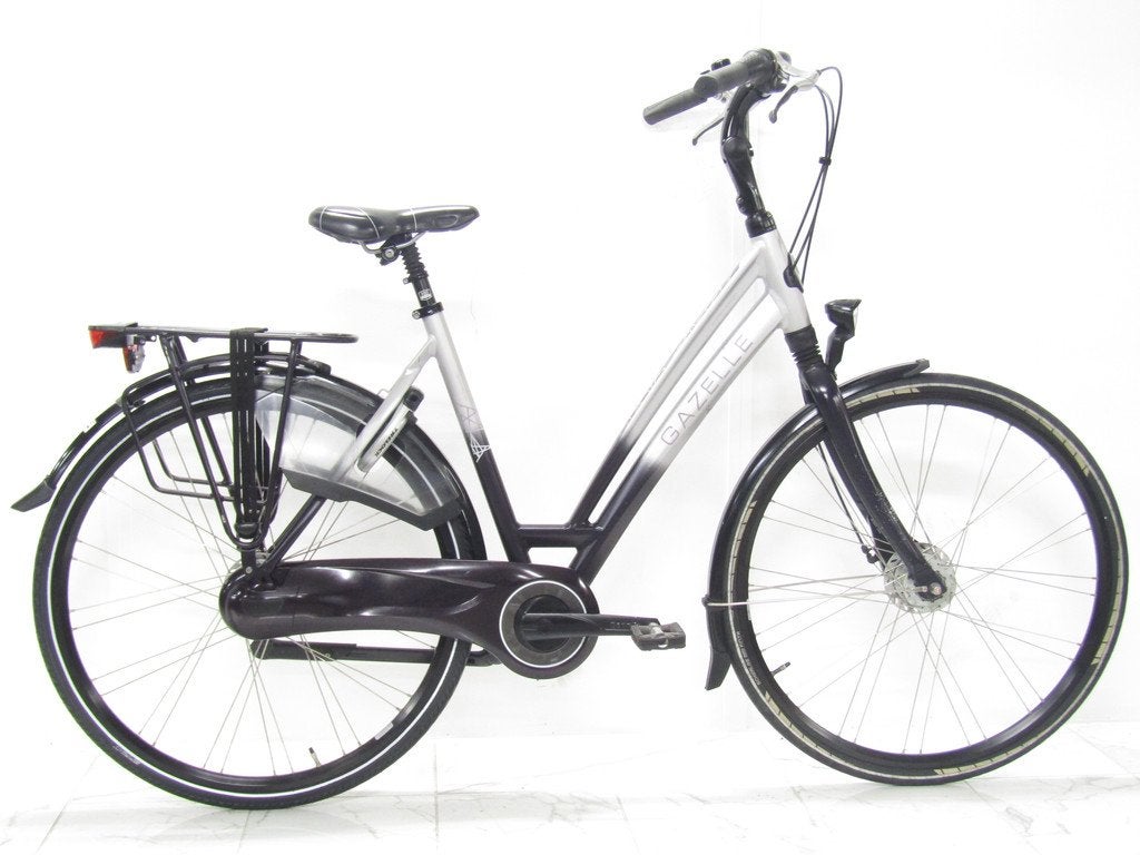 Gazelle Chamonix c8 grijs dames 53cm 28inch, 53 tot 56 cm, Gebruikt, Gazelle, Versnellingen
