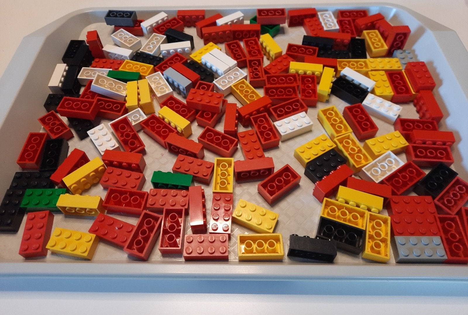 lego basis blokjes 4x2. 150 stuks. diverse kleuren, zie foto, Ophalen of Verzenden, Gebruikt