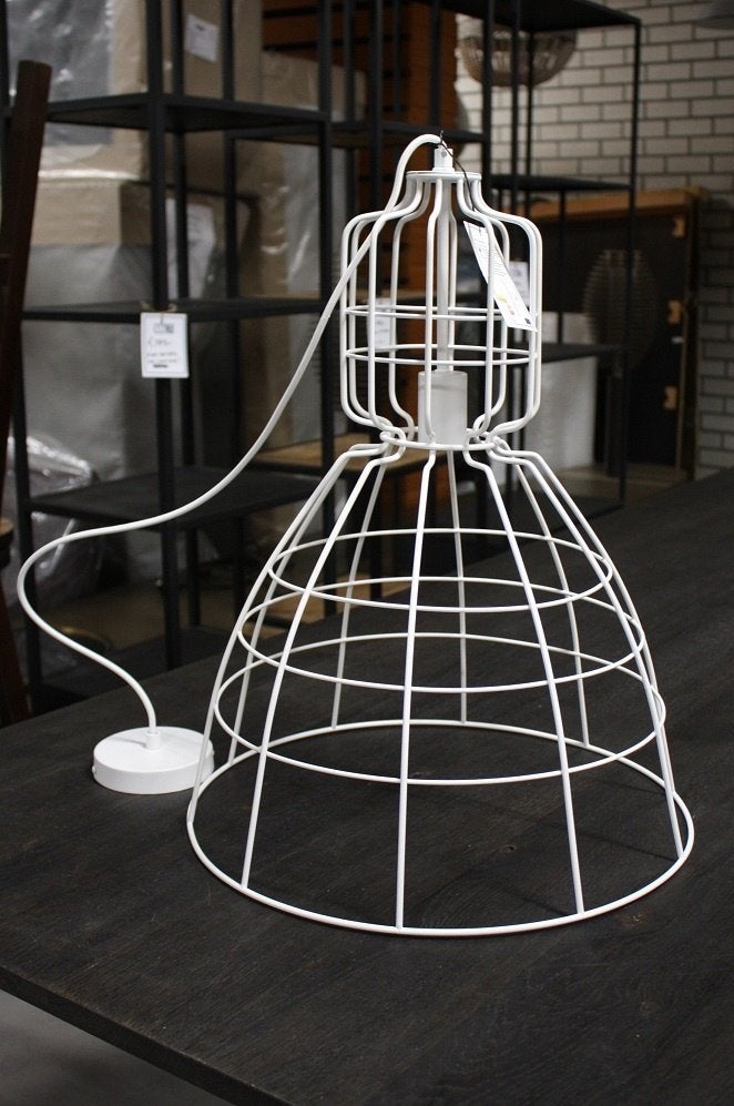 Open metalen hanglamp wit Gaby light & living draadlamp, Ophalen of Verzenden, Zo goed als nieuw, Metaal