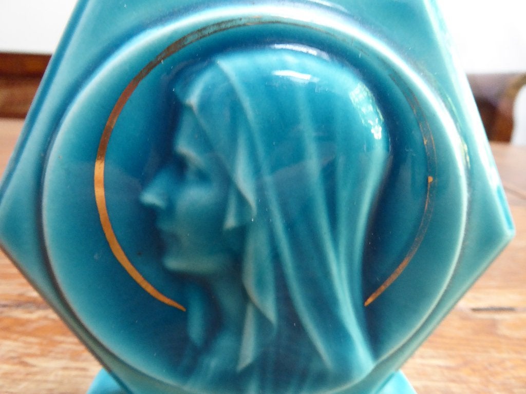 Keramiek medaillon met Maria, Ophalen of Verzenden