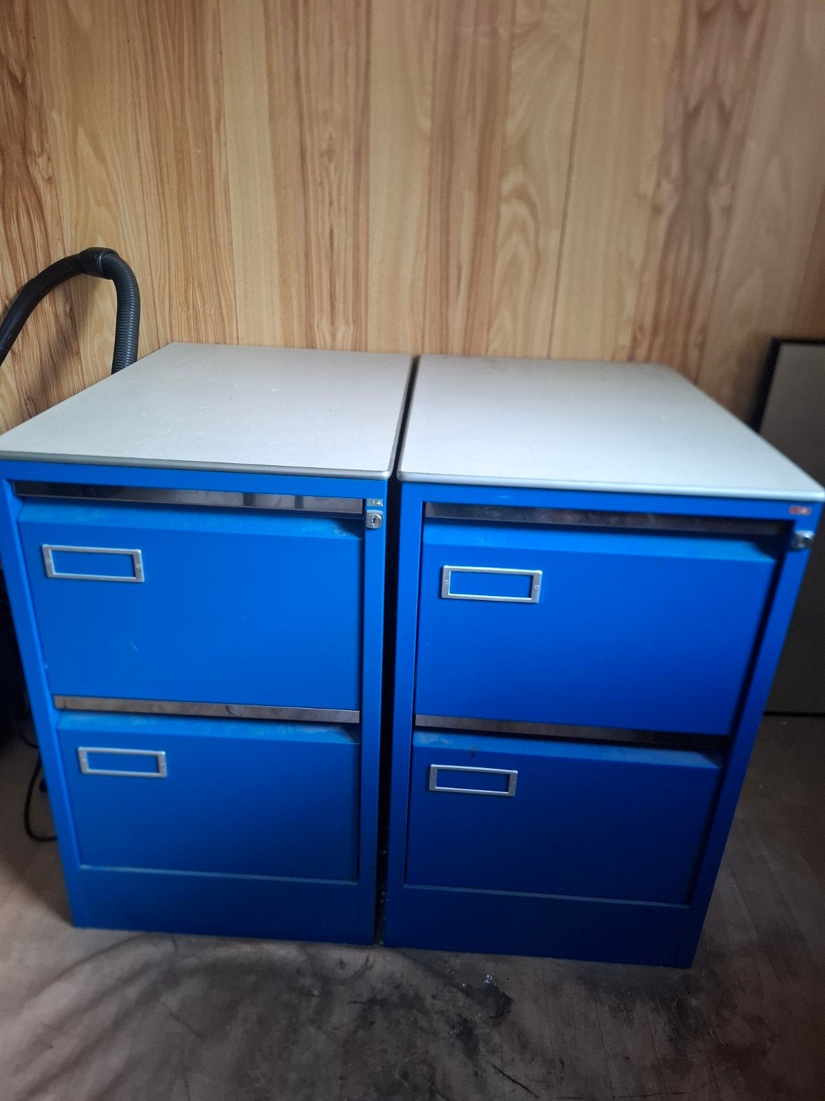Set van 2 blauwe ladekasten voor archief, Ophalen, Gebruikt