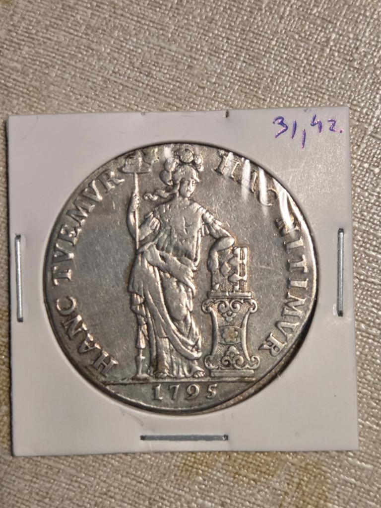 Zilveren Dukaat,3 gulden, 1795 - bataafse republiek, Ophalen of Verzenden, Zilver, Losse munt, Zilver