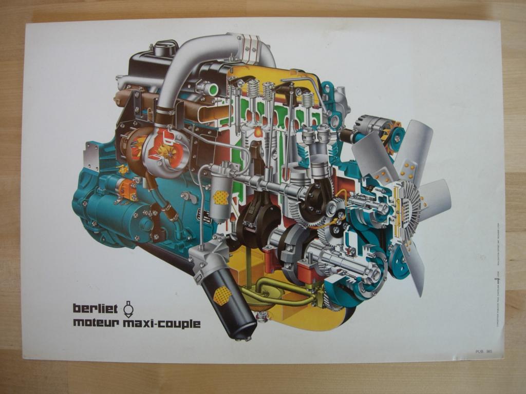 Berliet Lijnmotor Tekening ca 1972 - Maxi Couple, Berliet, Ophalen of Verzenden, Zo goed als nieuw, Overige merken
