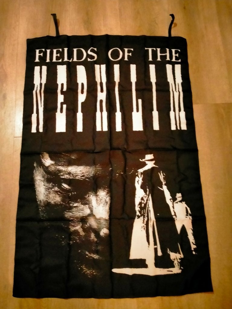 Fields of the Nephilim vintage muziek band vlag RARE, Verzamelen, Muziek, Artiesten en Beroemdheden, Ophalen of Verzenden, Zo goed als nieuw