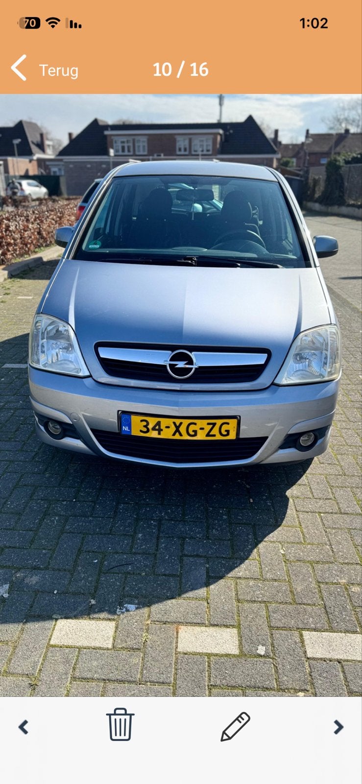 Opel Meriva 1.6 16V 77KW 2007 Grijs, Voorwielaandrijving, 15 km/l, 4 cilinders, Origineel Nederlands
