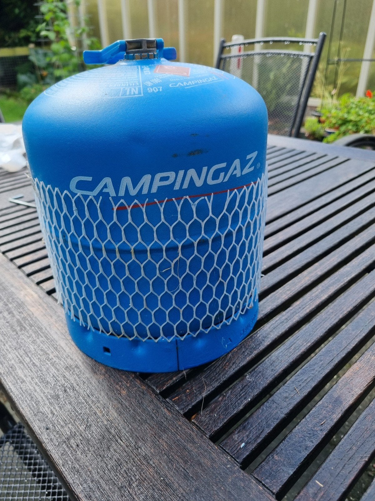 Campingaz gasfles 907, Ophalen, Gebruikt