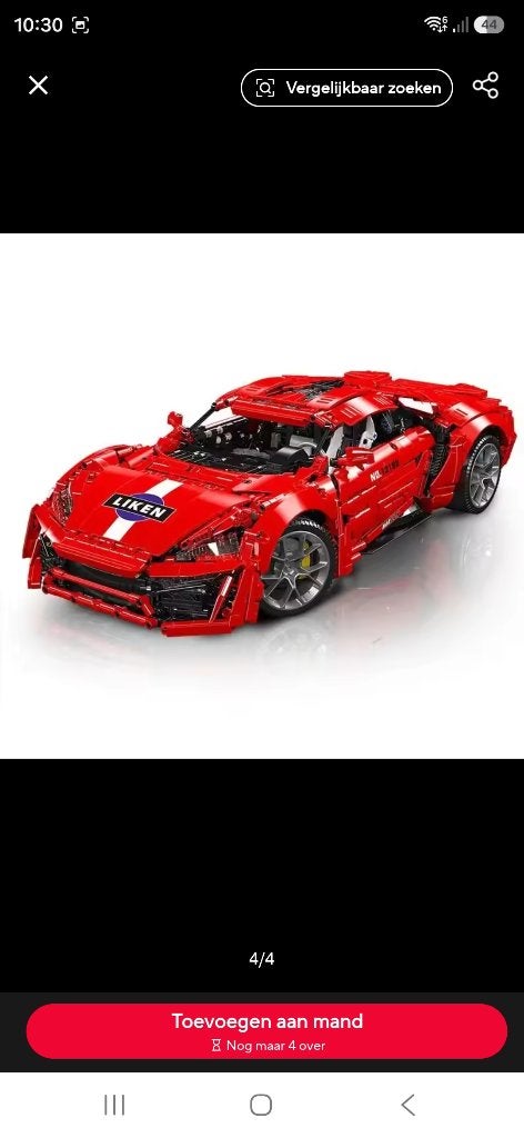 Mould King 13190 hypercar, Ophalen of Verzenden, Zo goed als nieuw, Overige merken