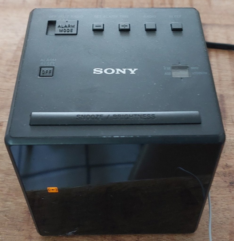Sony Wekkerradio Zwart ICF-C1B, Ophalen of Verzenden, Gebruikt, Radio