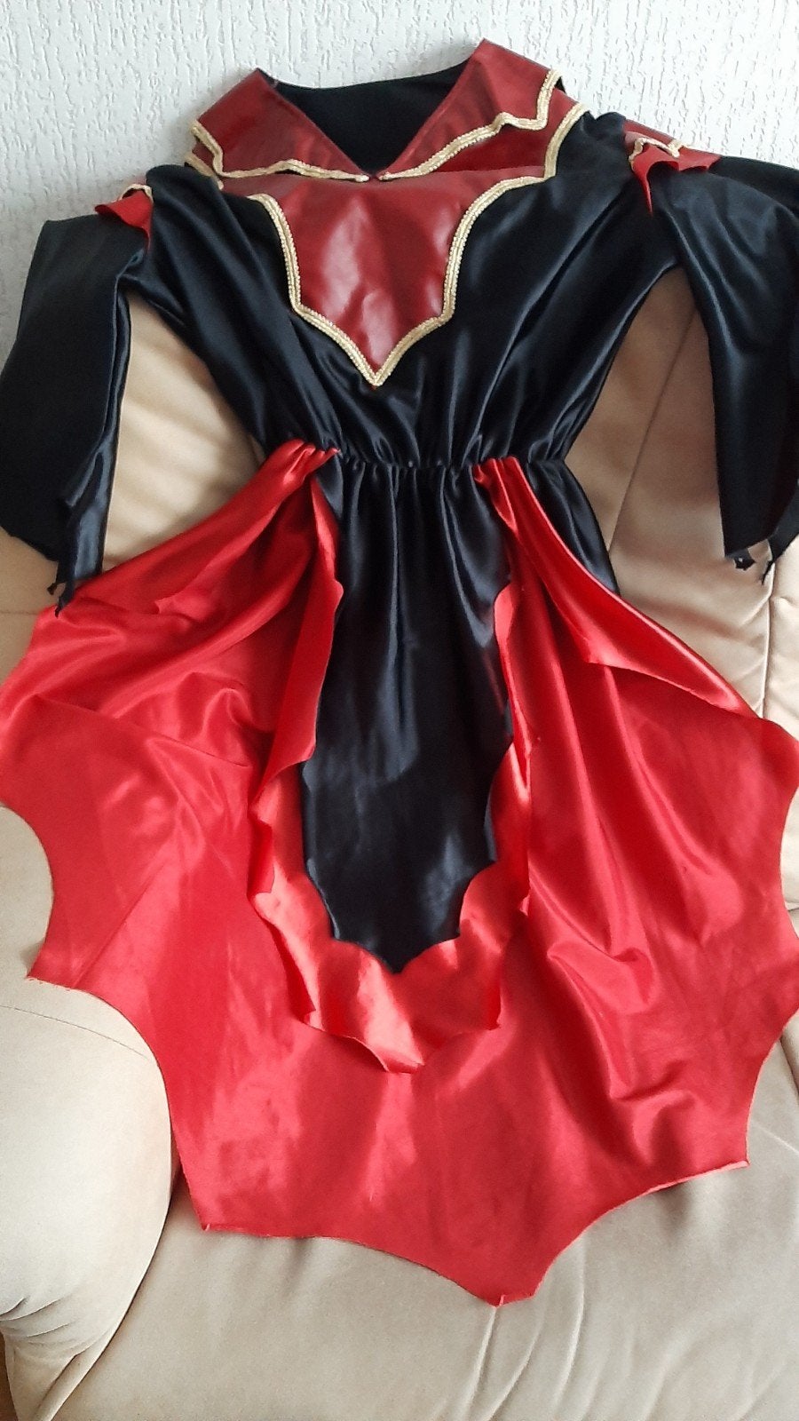 Dames duivel jurk - Maat 42/44, Maat 42/44 (L), Ophalen of Verzenden, Halloween, Kleding