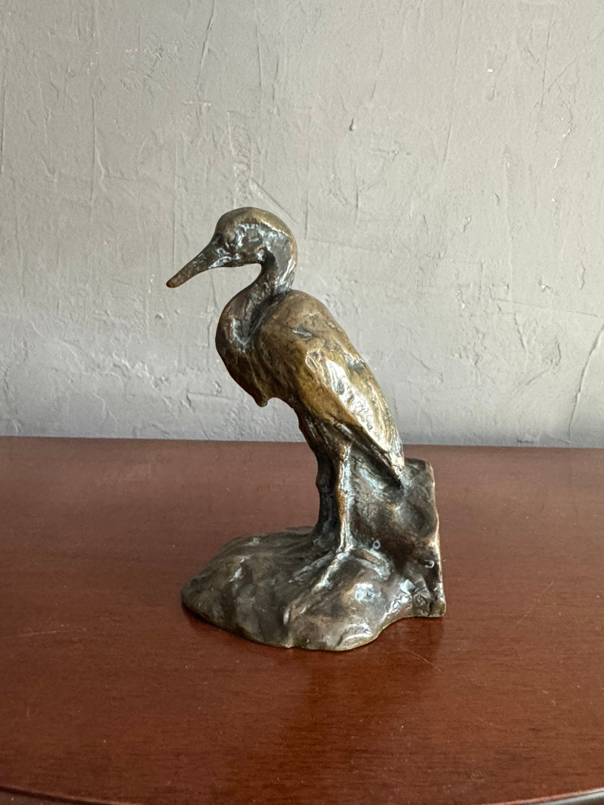 Gesigneerd bronzen vogelsculptuur v Auguste-Nicolas Cain, Antiek en Kunst, Minder dan 20 cm, Handgemaakt, Ophalen of Verzenden