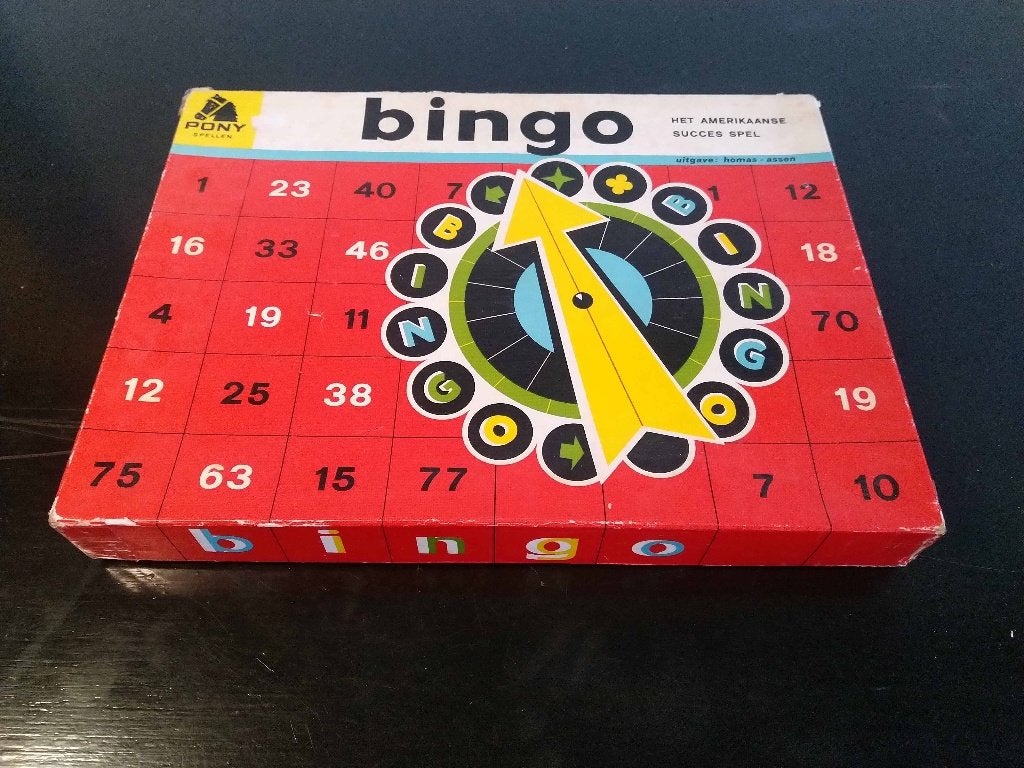 Bingo - vintage gezelschapsspel - Pony, Een of twee spelers, Ophalen of Verzenden, Gebruikt