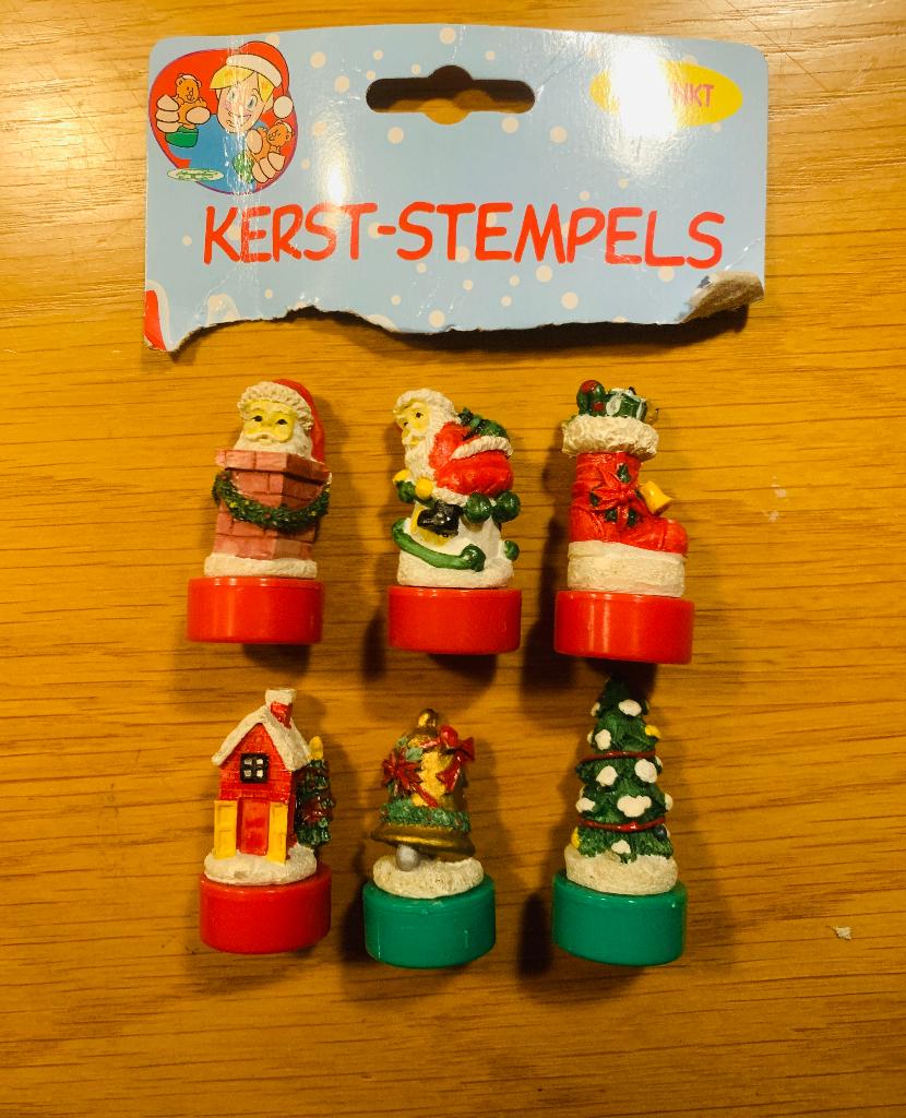 Leuke Kerststempels 5cm kerstboom kerstman kerst, Ophalen of Verzenden, Gebruikt