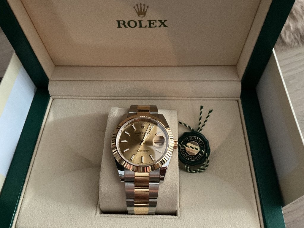 Rolex Datejust 41mm Staal/Goud 06/06/2021 Nieuw Ongedragen., Ophalen, Polshorloge, Nieuw, Goud