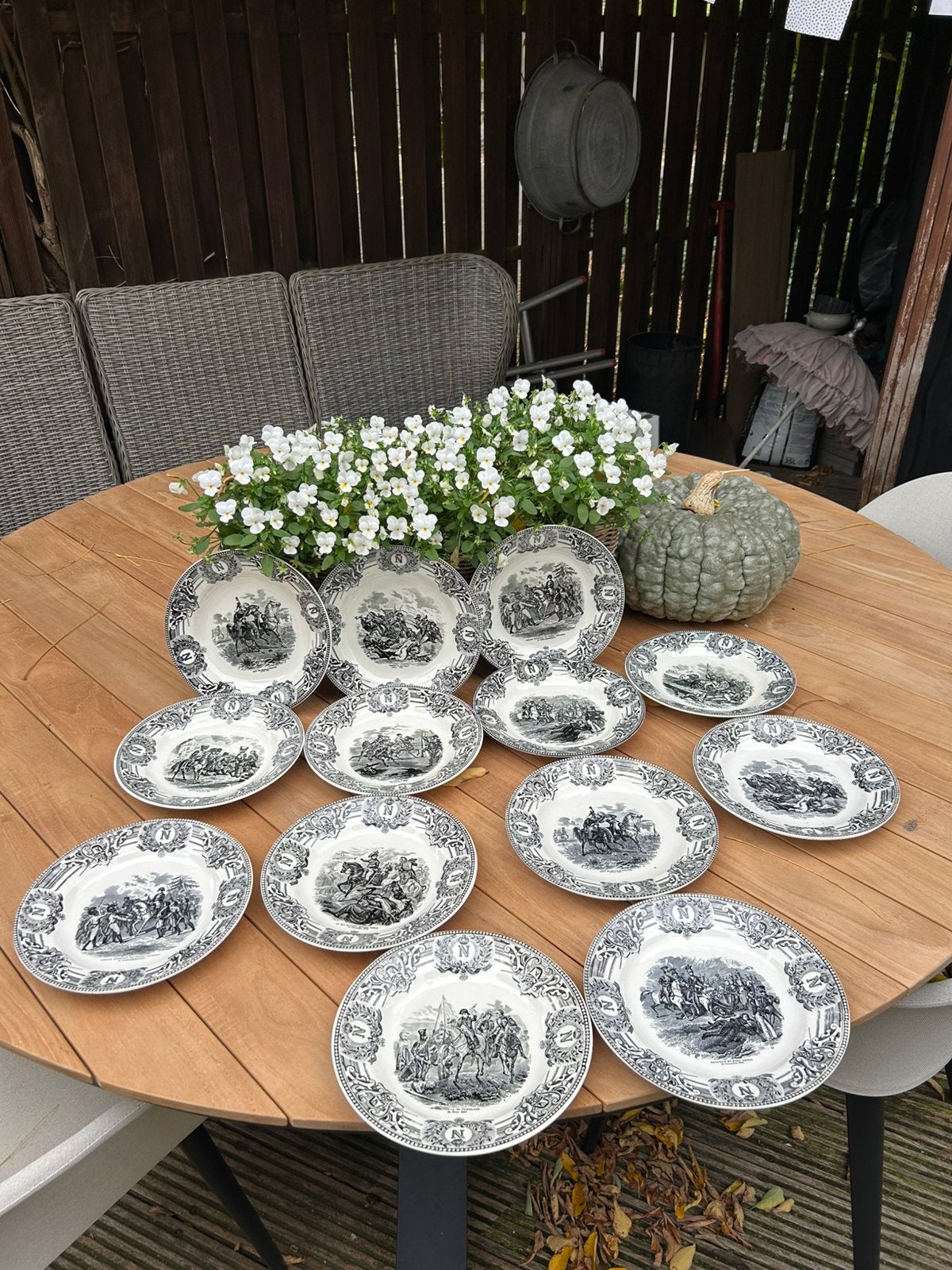Napoleon 14x dinerborden uit 1900 izgst, Antiek en Kunst, Ophalen