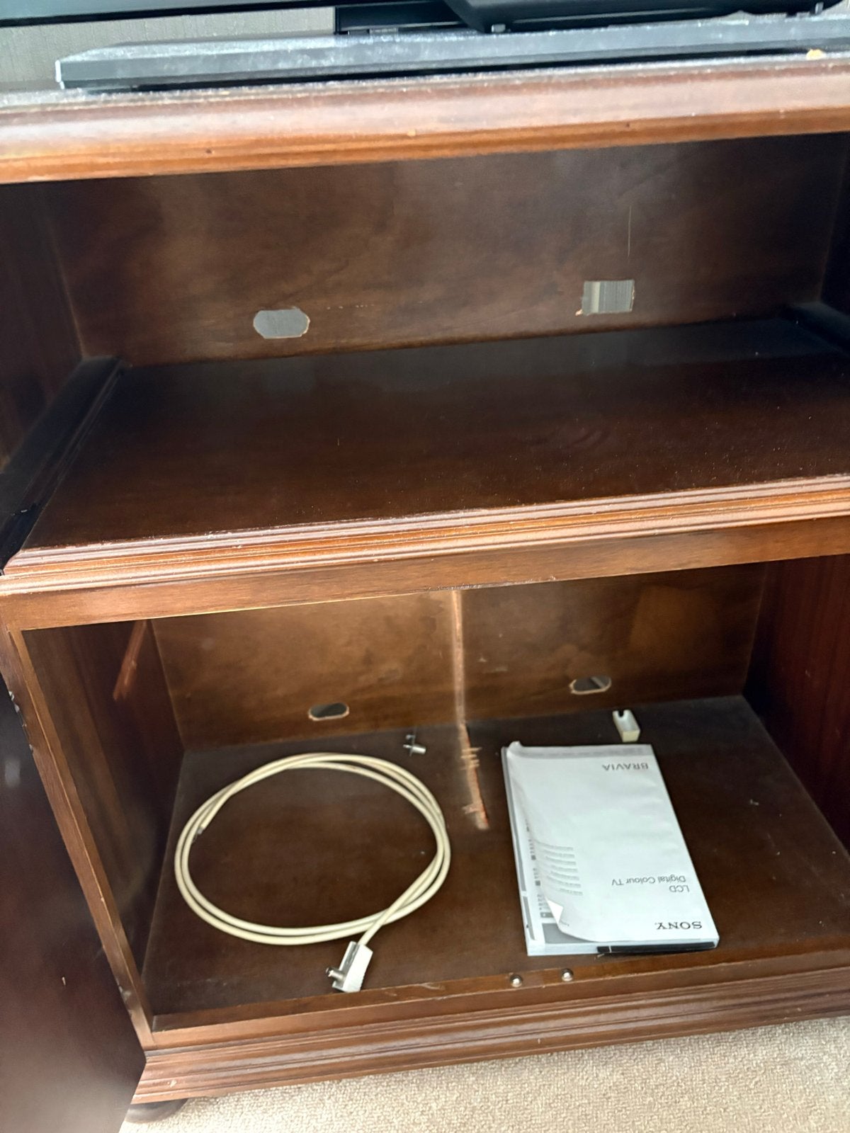 Klassiek houten tv-meubel met opbergruimte, Ophalen, Gebruikt, 50 tot 100 cm, Minder dan 100 cm
