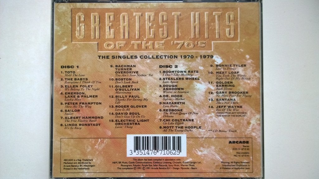 Greatest Hits Of The '70's (Singles Collection 1970-1979), Ophalen of Verzenden, Zo goed als nieuw, Pop, Album