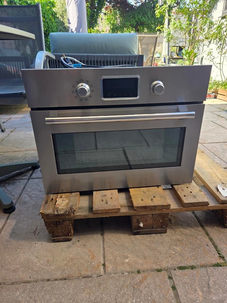Ikea Fornebey combimagnetron hetelucht roestvrijstaal, Witgoed en Apparatuur, Ovens, 45 tot 60 cm, Gebruikt, 60 cm of meer, Ophalen of Verzenden