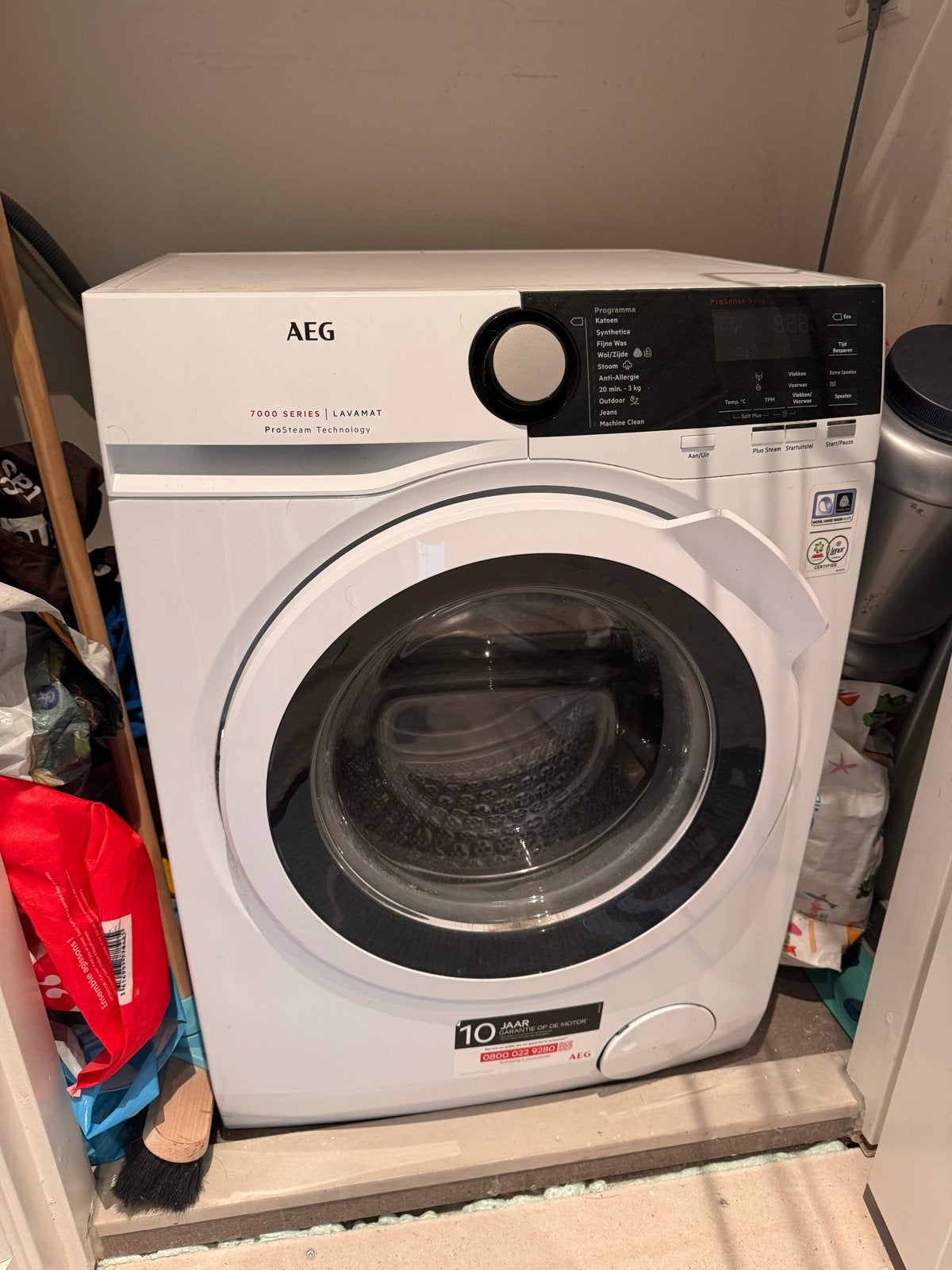 AEG 7000 Series Lavasmat Wasmachine, Witgoed en Apparatuur, Wasmachines, 1200 tot 1600 toeren, Gebruikt, 8 tot 10 kg, Ophalen of Verzenden