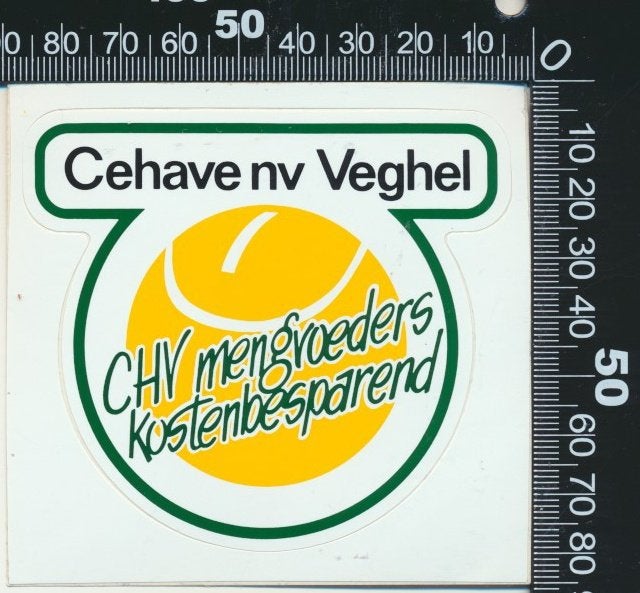 Sticker: Cehave Mengvoeders - Kostenbesparend - Veghel, Ophalen of Verzenden, Zo goed als nieuw, Bedrijf of Vereniging