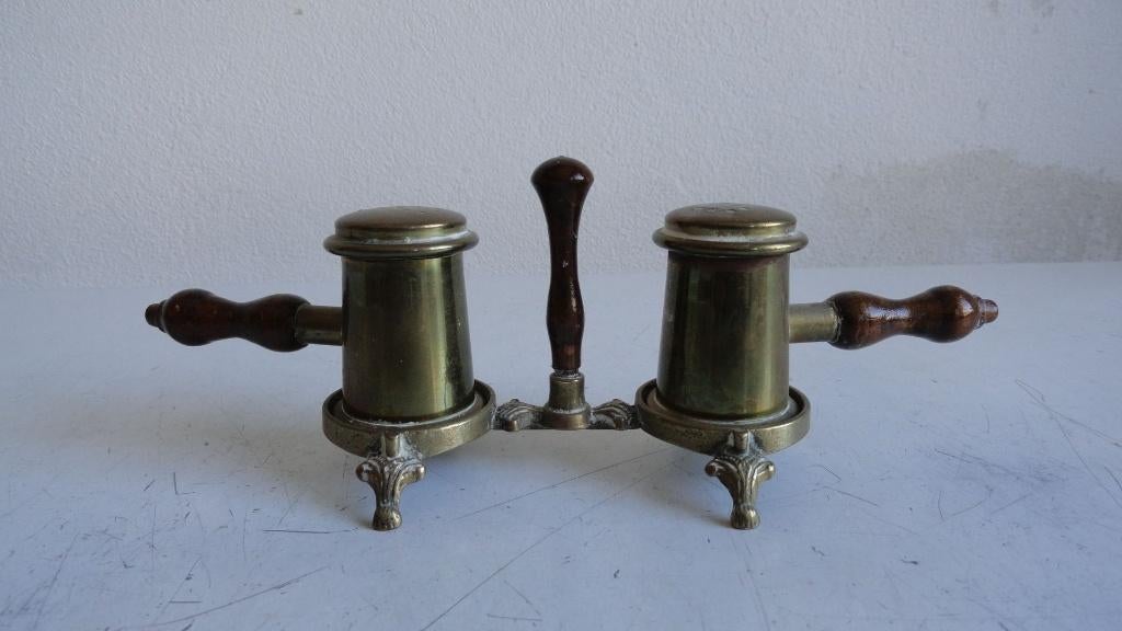 Peper en zoutstel antiek, koper Italiaans, Antiek en Kunst, Antiek | Koper en Brons, Ophalen of Verzenden, Koper