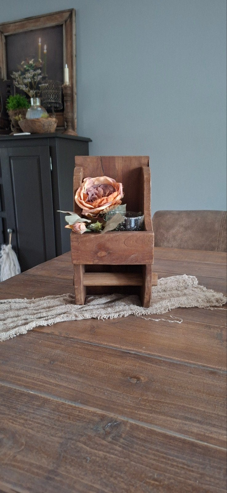 robuuste houten toiletrolhouder., Ophalen of Verzenden, Nieuw