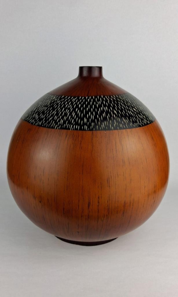 Unieke Vintage69 Afrikaanse Kalebas Vaas Jaren 80, Antiek en Kunst, Ophalen of Verzenden